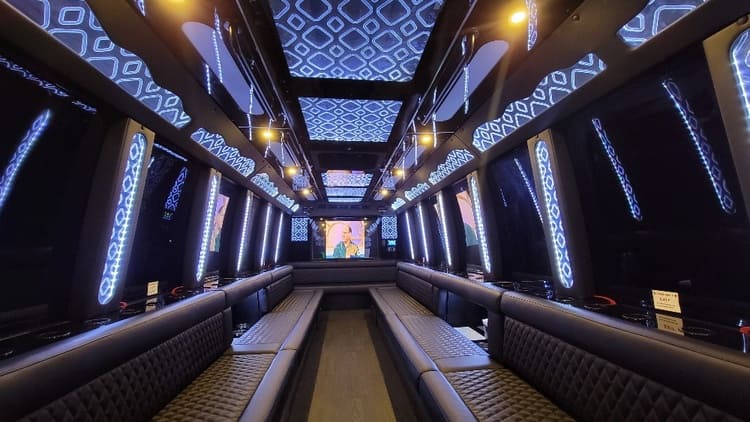 40 Passenger Limo Bus Interior